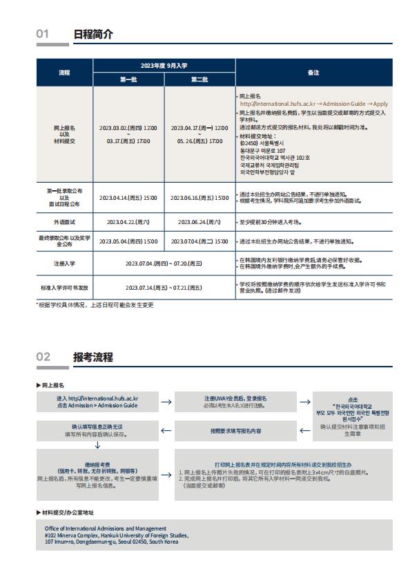 韩国留学2023年9月外国语大学本科简章(中文) 韩国留学2023年9月外国语大学本科简章(中文)