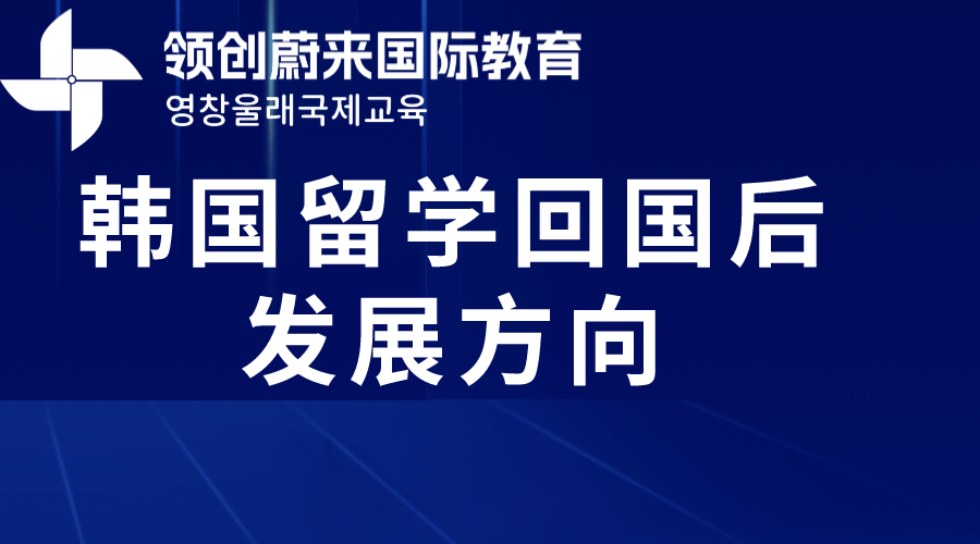 韩国留学回国后发展方向